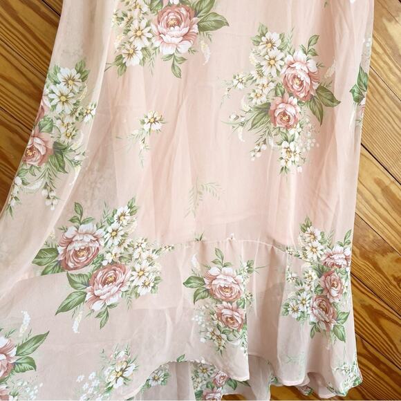 Emory Park Pink Floral Midi Dress - Picture 4 of 5